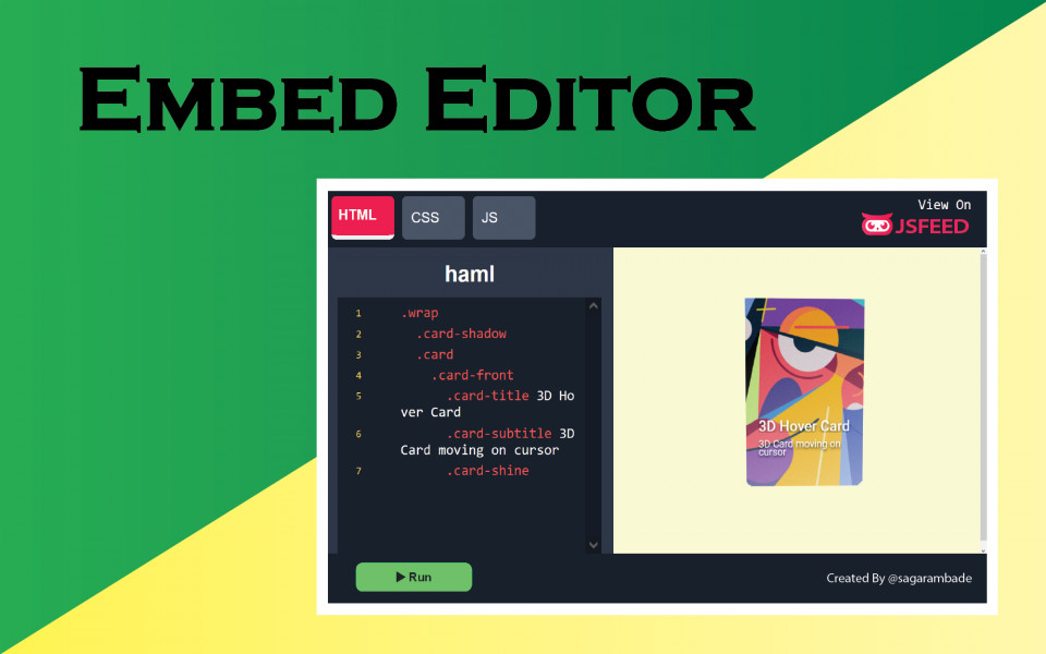 New Feature : Editor Embedded