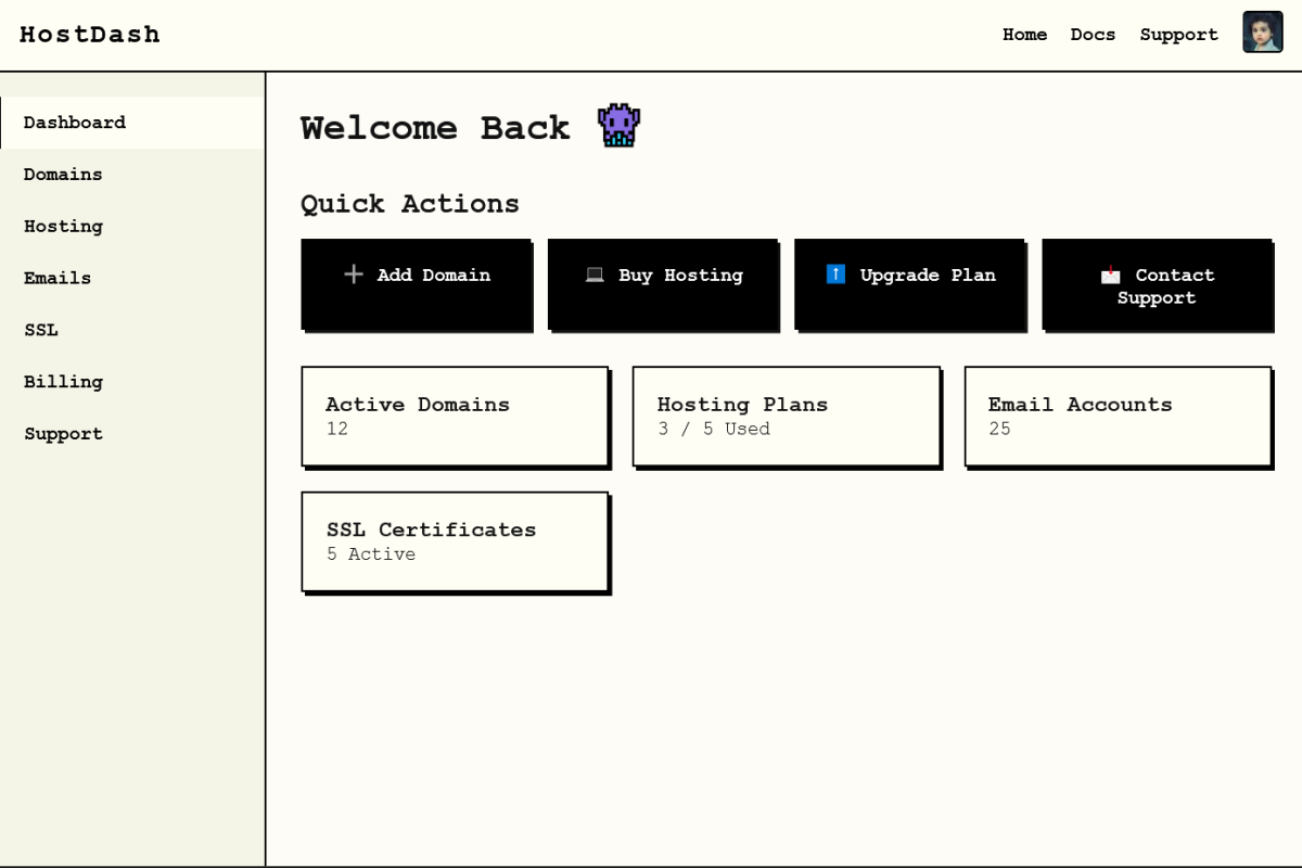Retro Look Dashboard